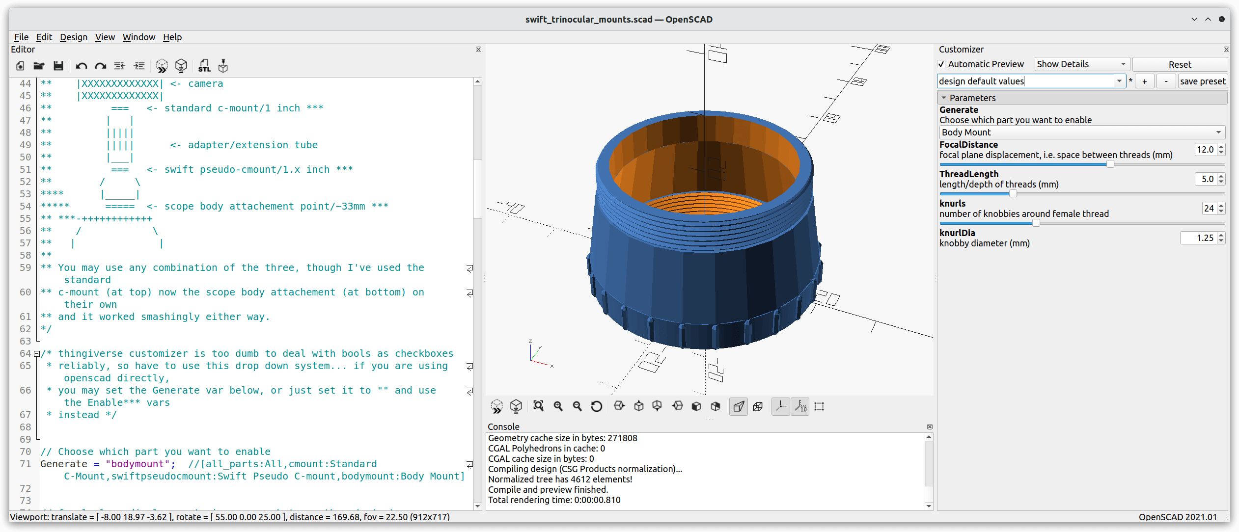 Microscope trinocular port extensions cmount and body Inductive