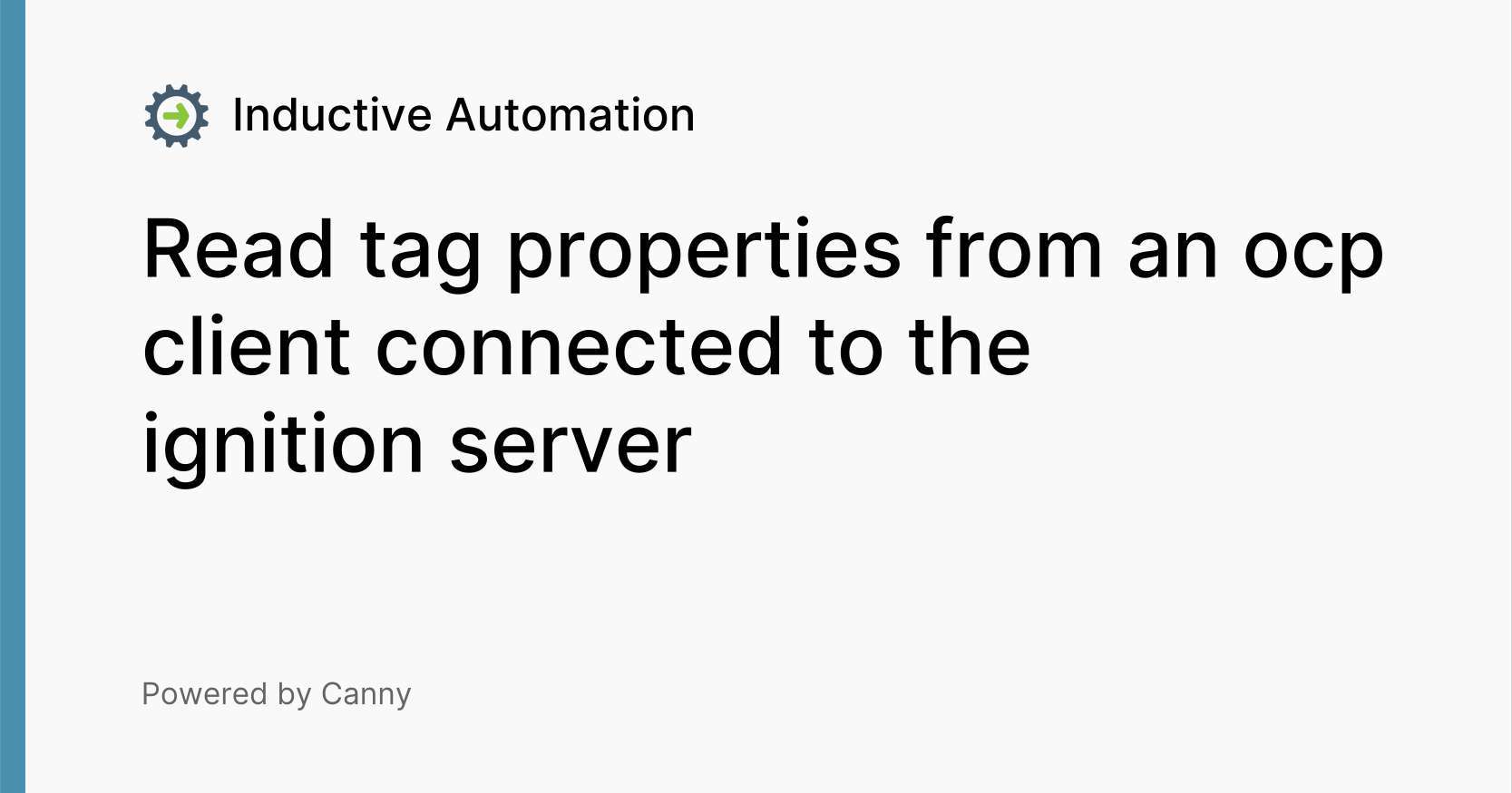 Read tag properties from an ocp client connected to the ignition server