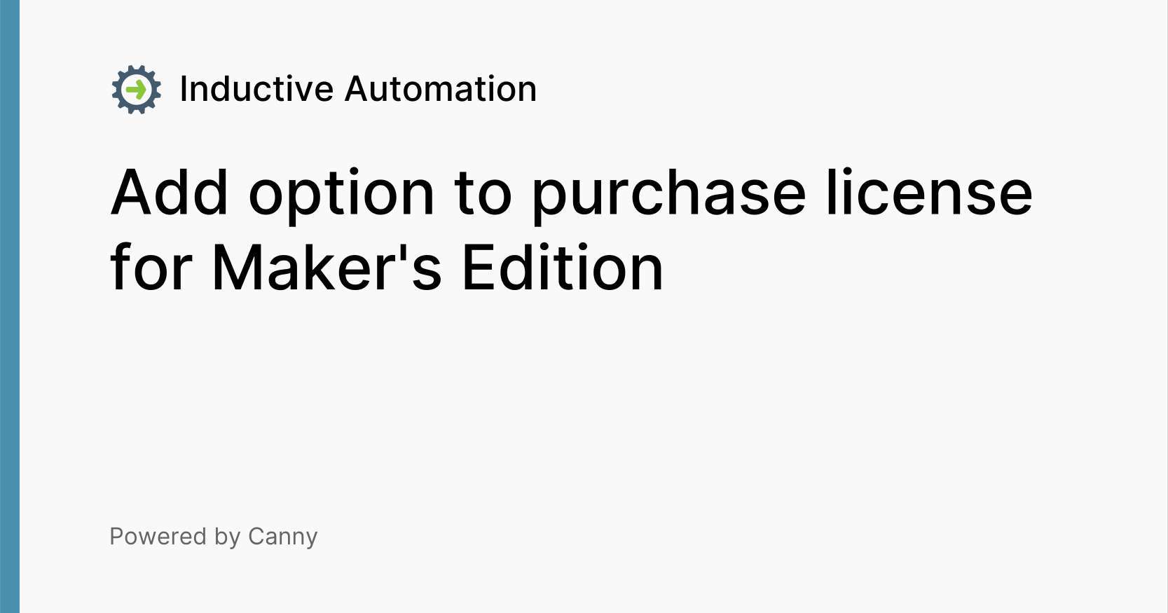 Add option to purchase license for Maker's Edition Voters Inductive