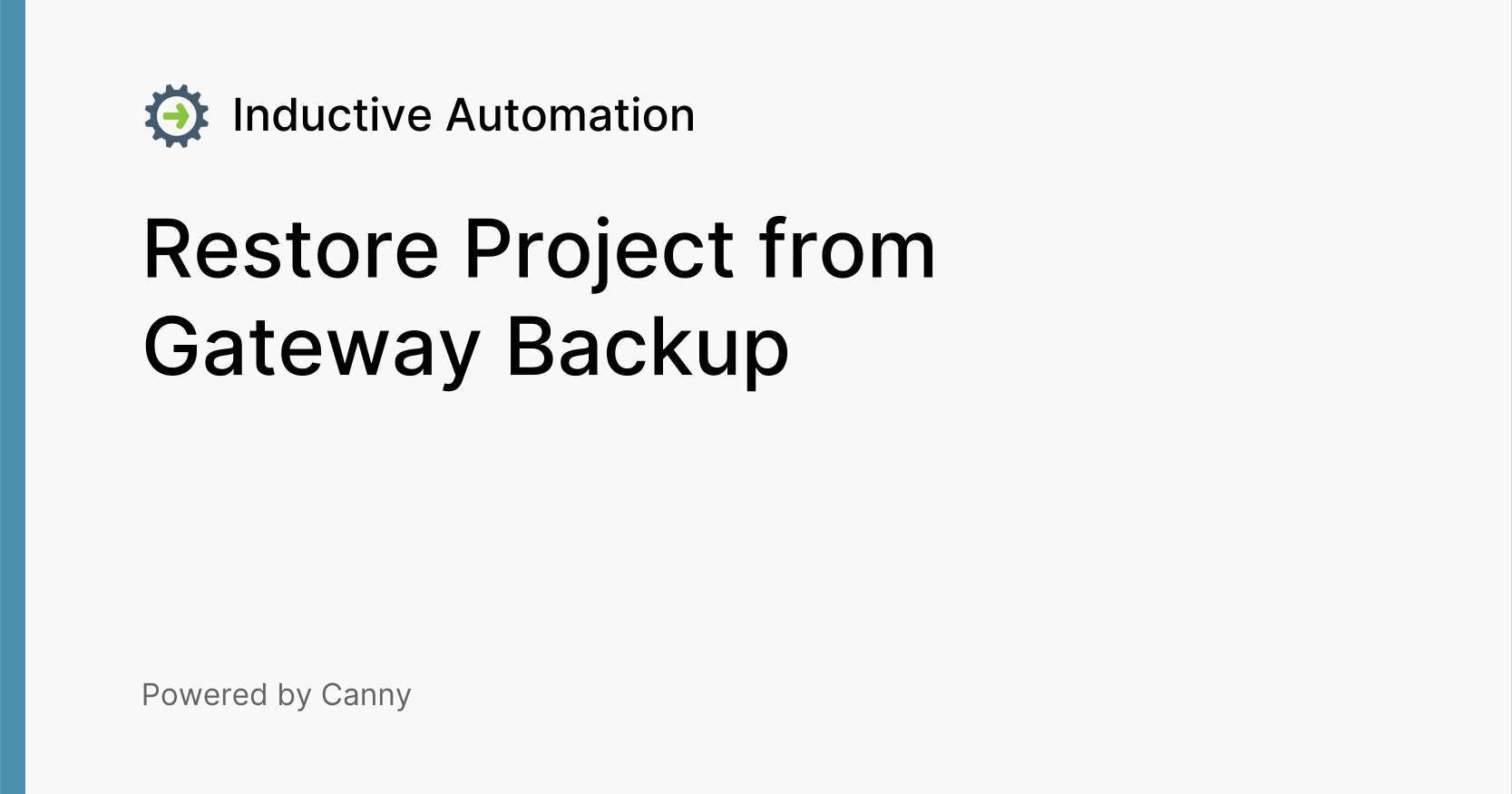 Restore Project from Gateway Backup Voters Inductive Automation