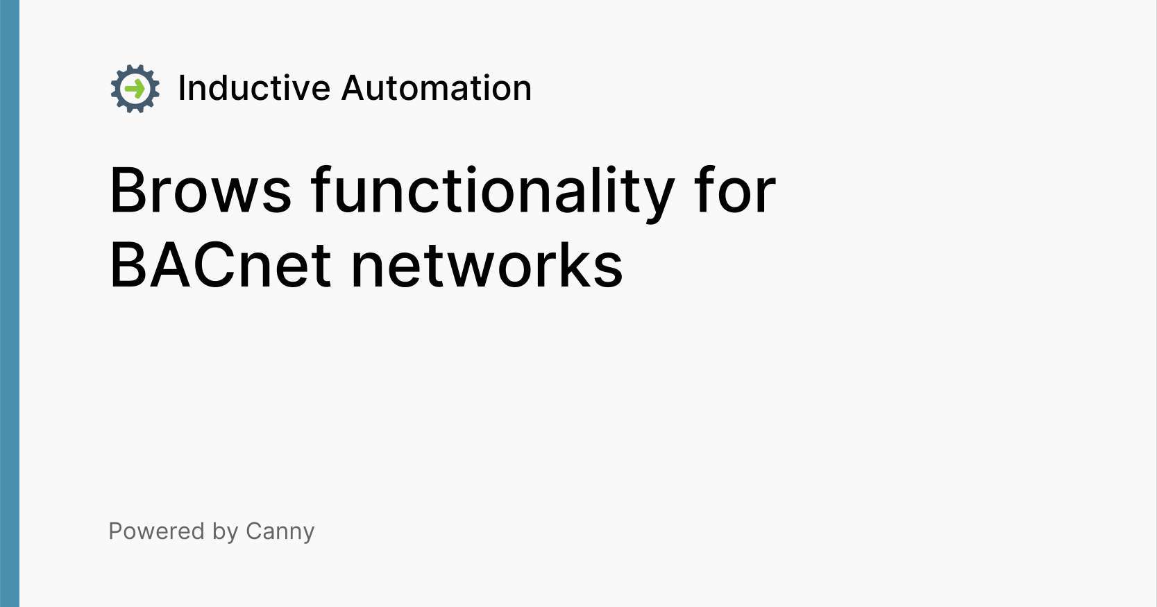 Brows functionality for networks Voters Inductive Automation