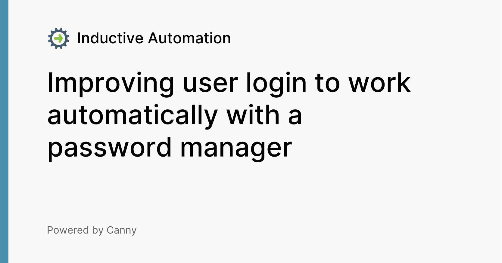 Improving user login to work automatically with a password manager