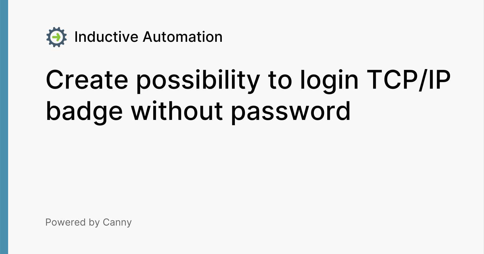 Create possibility to login TCP/IP badge without password Voters