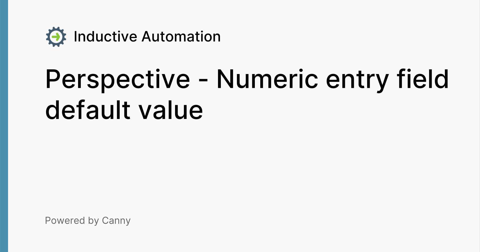 Perspective Numeric entry field default value Voters Inductive