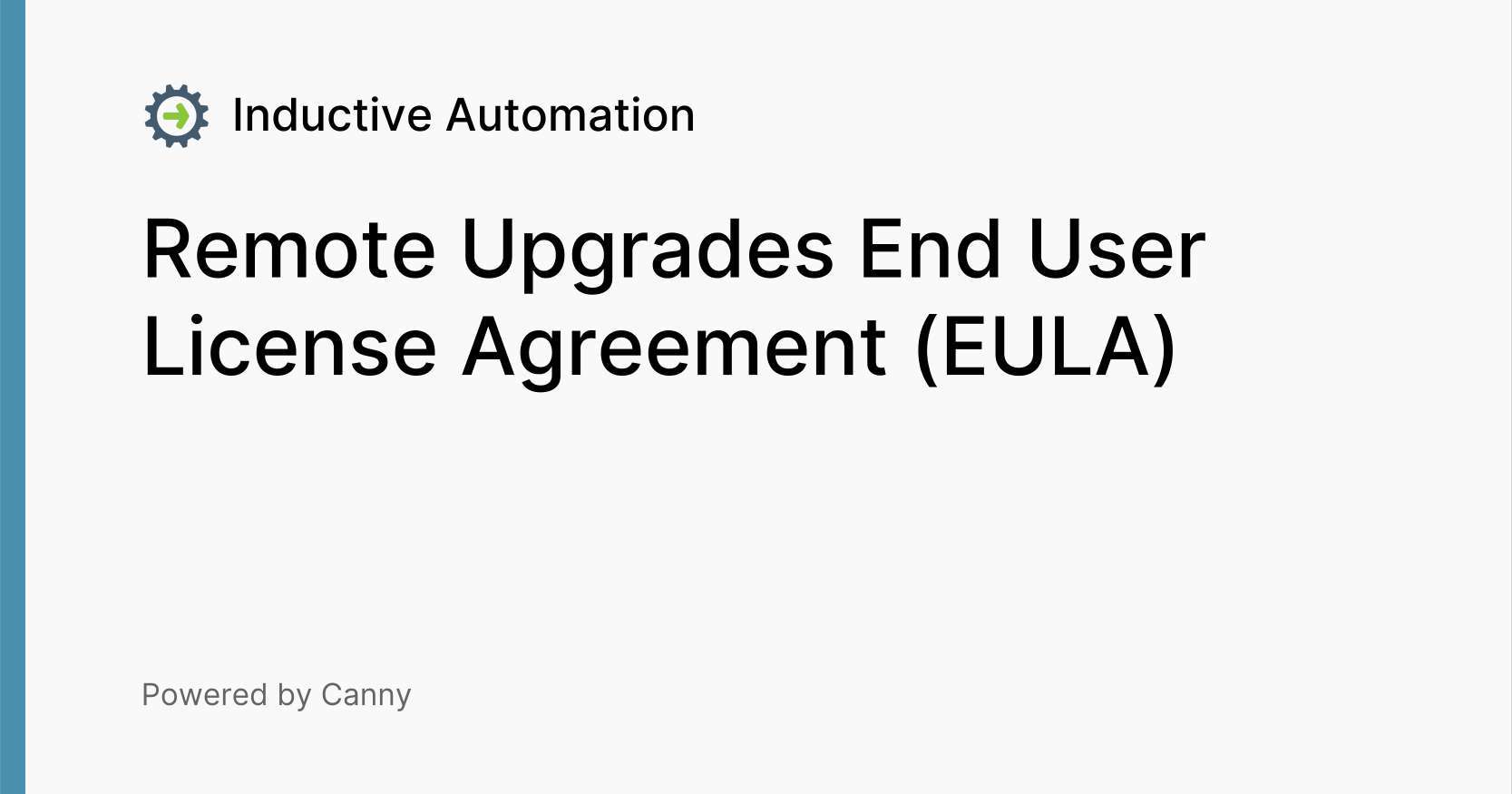 Remote Upgrades End User License Agreement (EULA) Voters Inductive