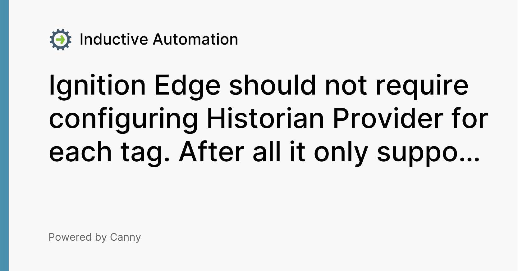 Ignition Edge should not require configuring Historian Provider for