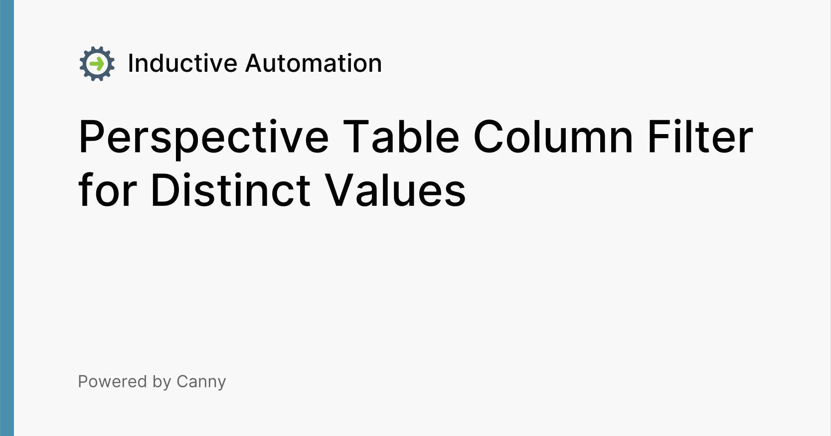Perspective Table Column Filter for Distinct Values Voters