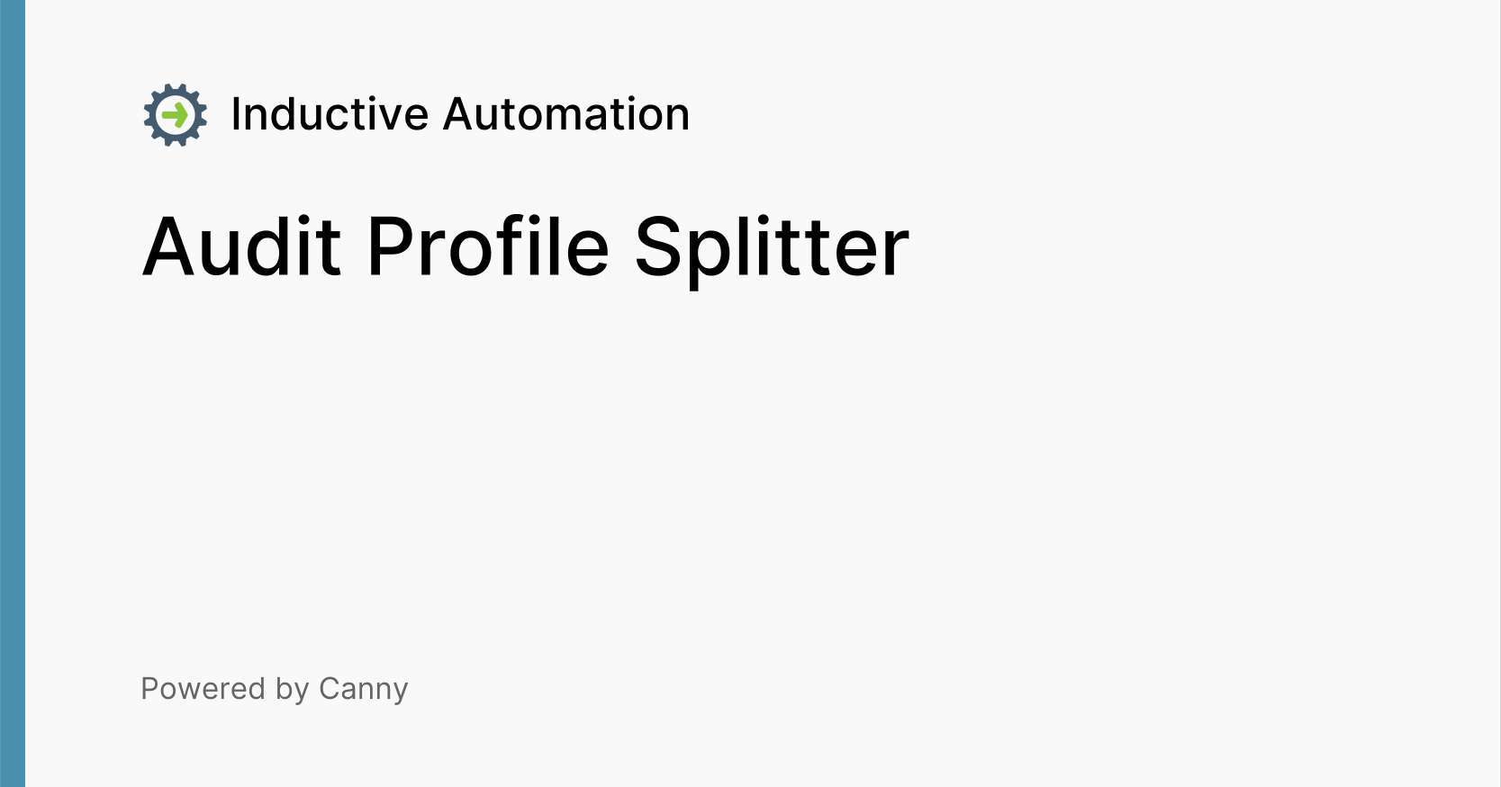 Audit Profile Splitter Voters Inductive Automation