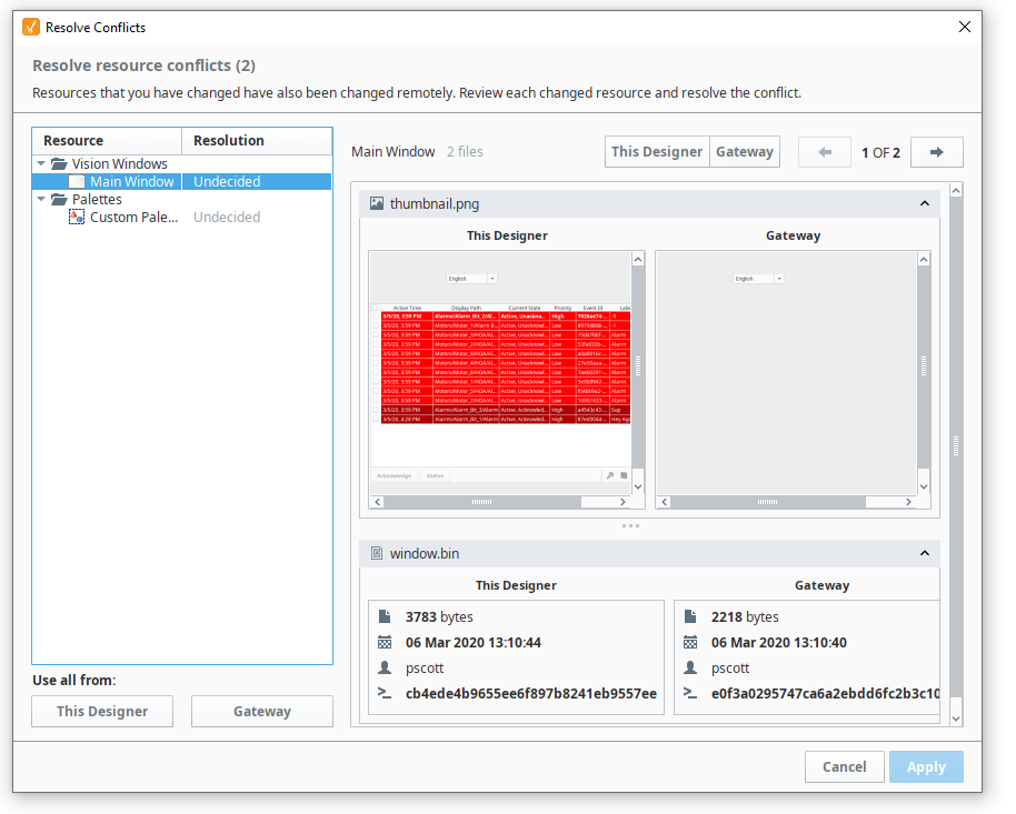 Ignition 8.0.10 Perspective Report Viewer, Concurrent Designers