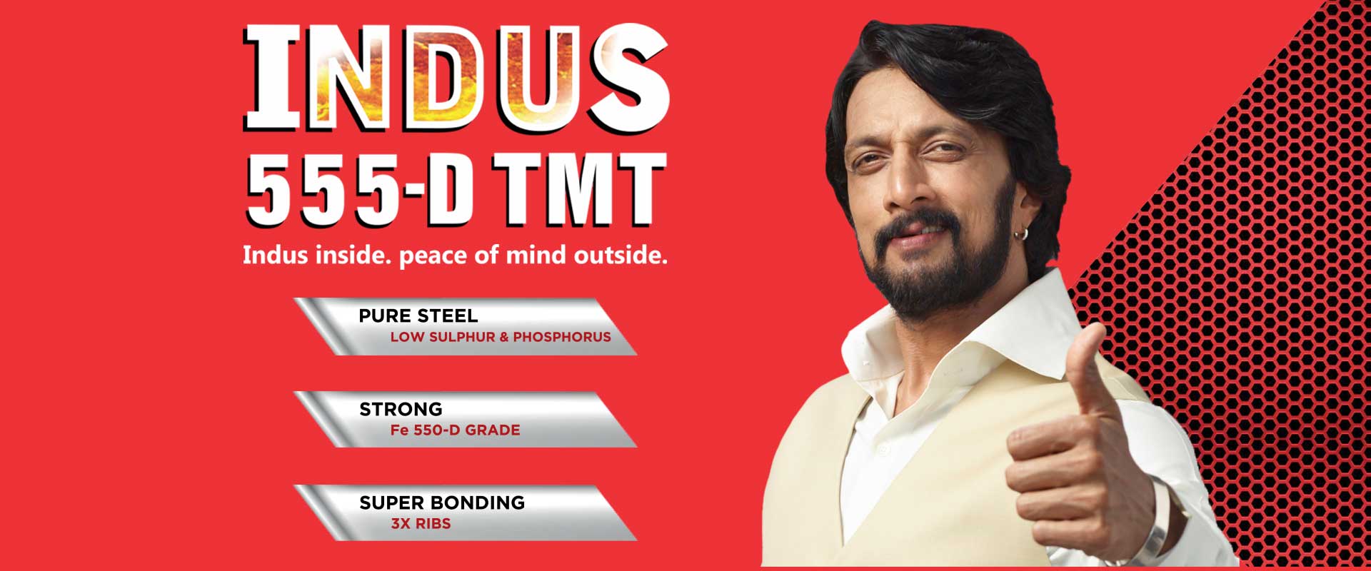 Indus fe550d TMT Steel rebars in Karnataka