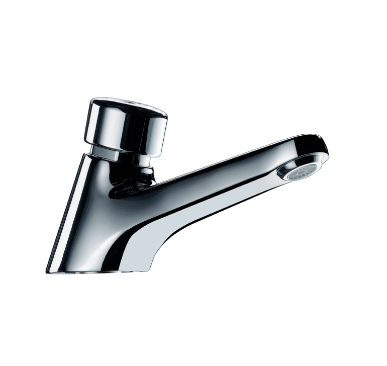 DELABIE TEMPOSTOP TIME FLOW BASIN PILLAR TAP PUSH BUTTON (TFC745)
