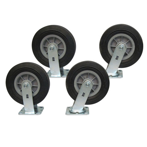 Item Z8 Caster Set, Model Z8 8" x 3" Semi Pneumatic Casters with