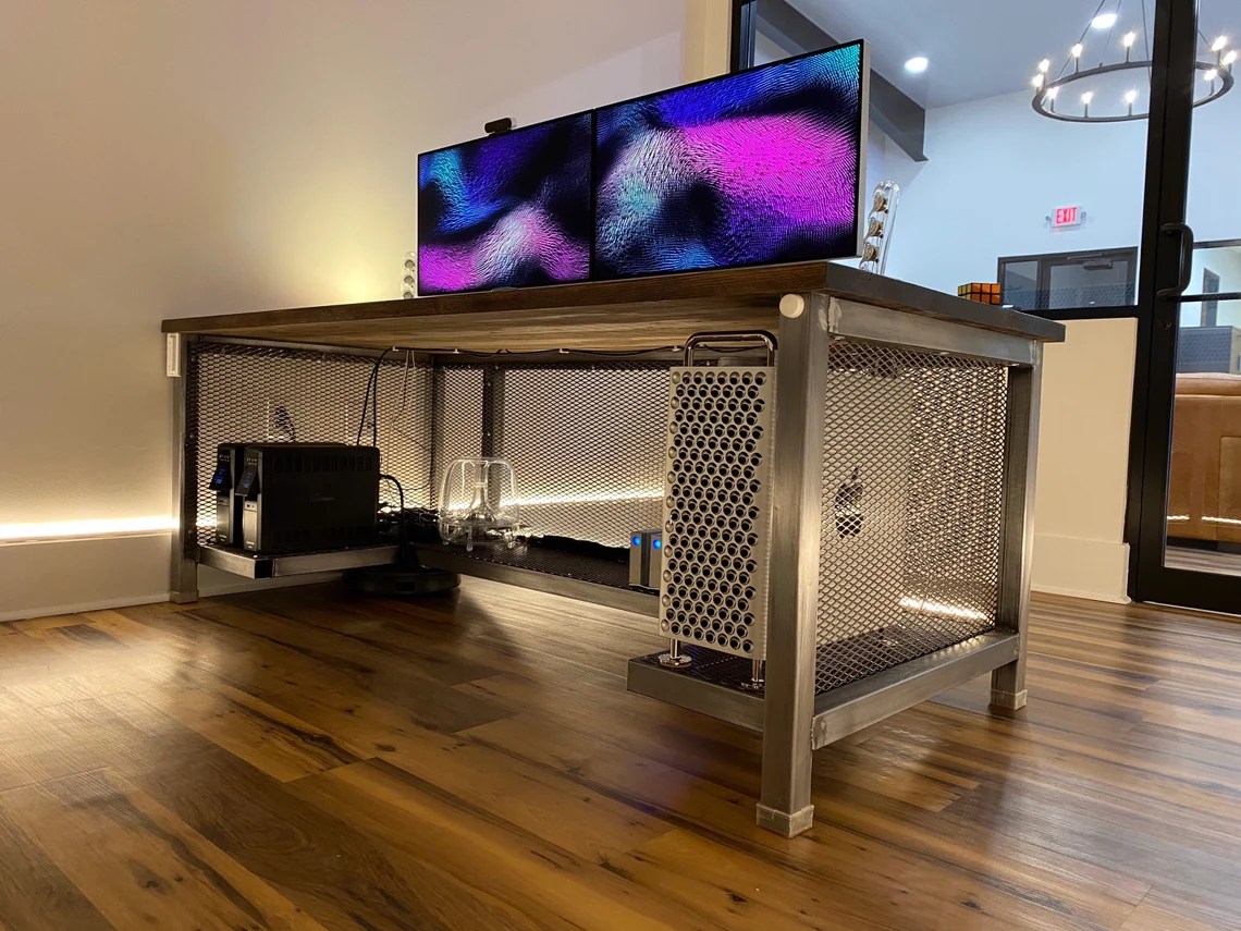 Industrial Steel Office Desk Heavy Metal Desk Southern Rust