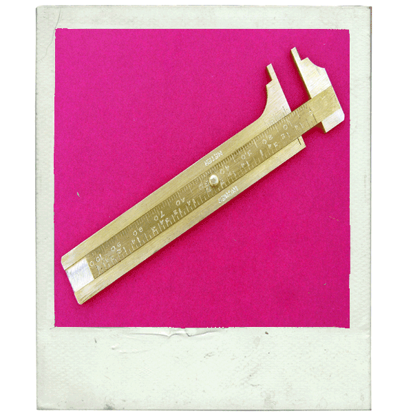 4" BRASS SLIDE CALIPER Industrial Strength Needles IS NEEDLES