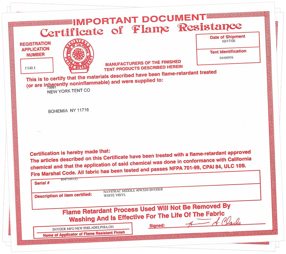 Tent Talk: Flame Resistance Certification - Industrial Structure Solutions