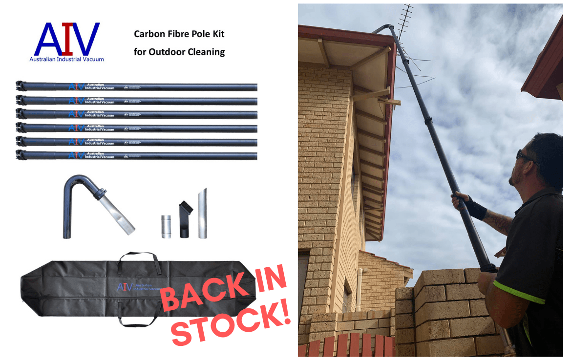 Carbon Fibre Pole Kits Back in Stock! Australian Industrial Vacuum