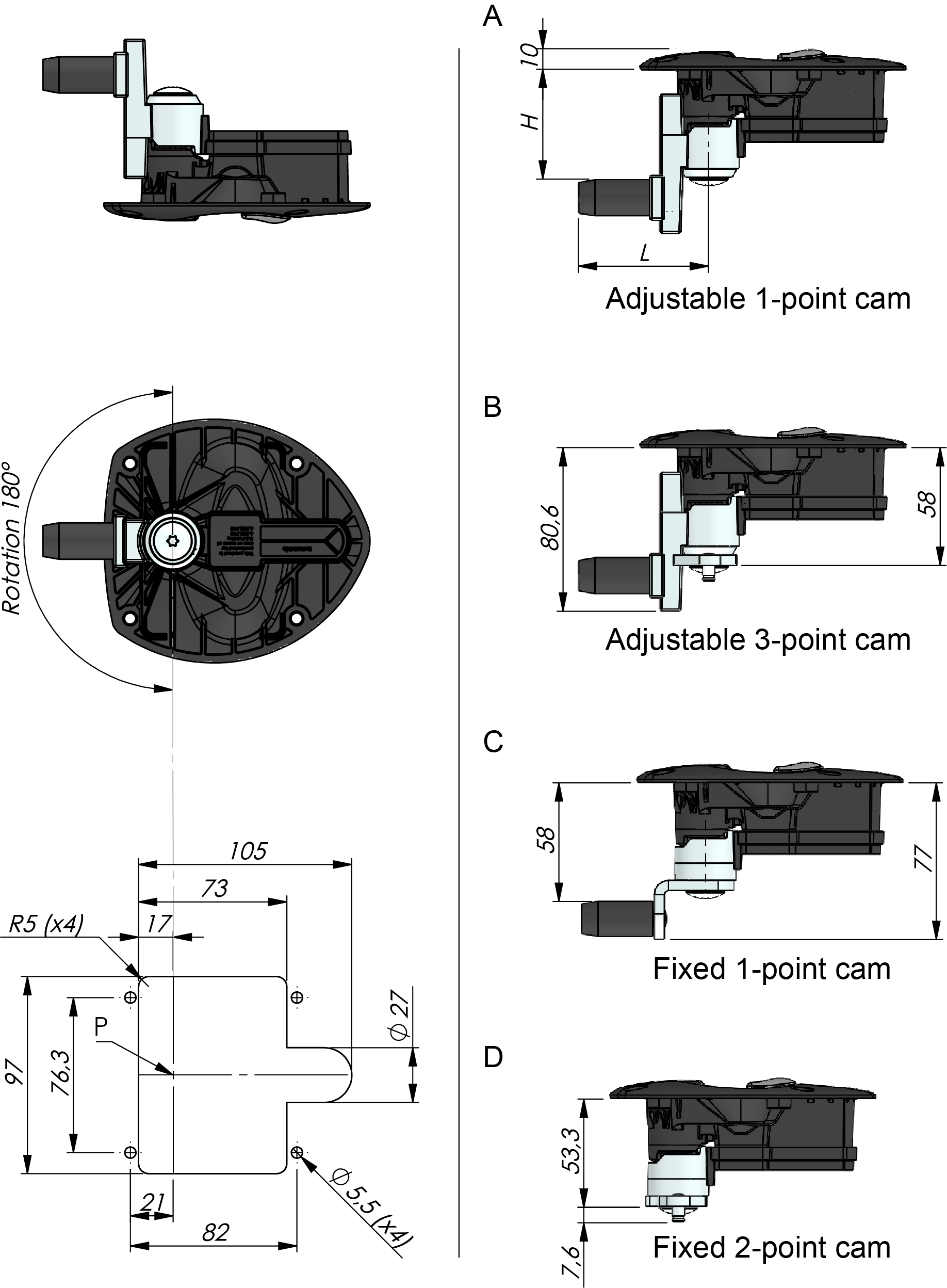 Vector THandle Compression latches