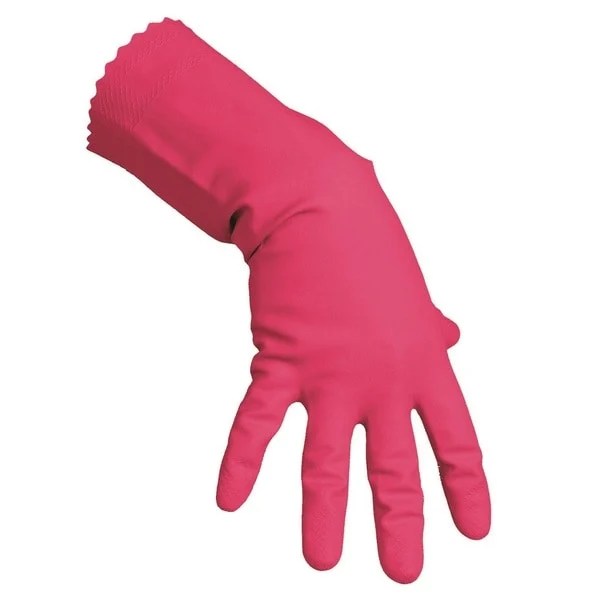 Vileda MultiPurpose Natural Latex Gloves Red (pair) Industroclean