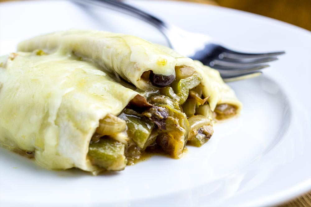 Vegetarian Black Bean, Pepper & Spice Enchilada Recipe