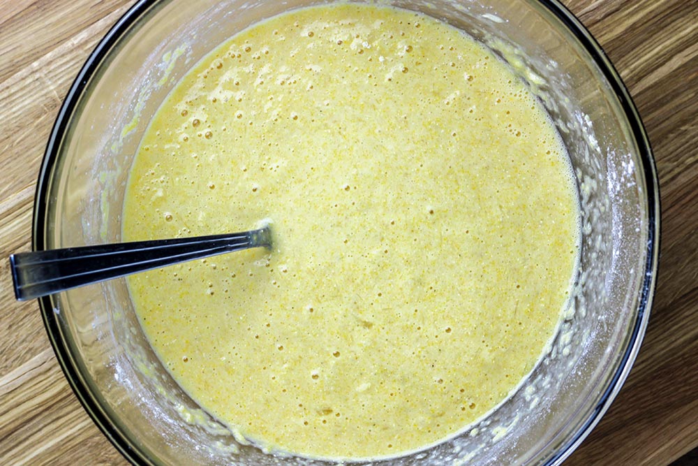 Cast Iron Skillet Cornbread Supreme with Shrimp & Cheddar Recipe