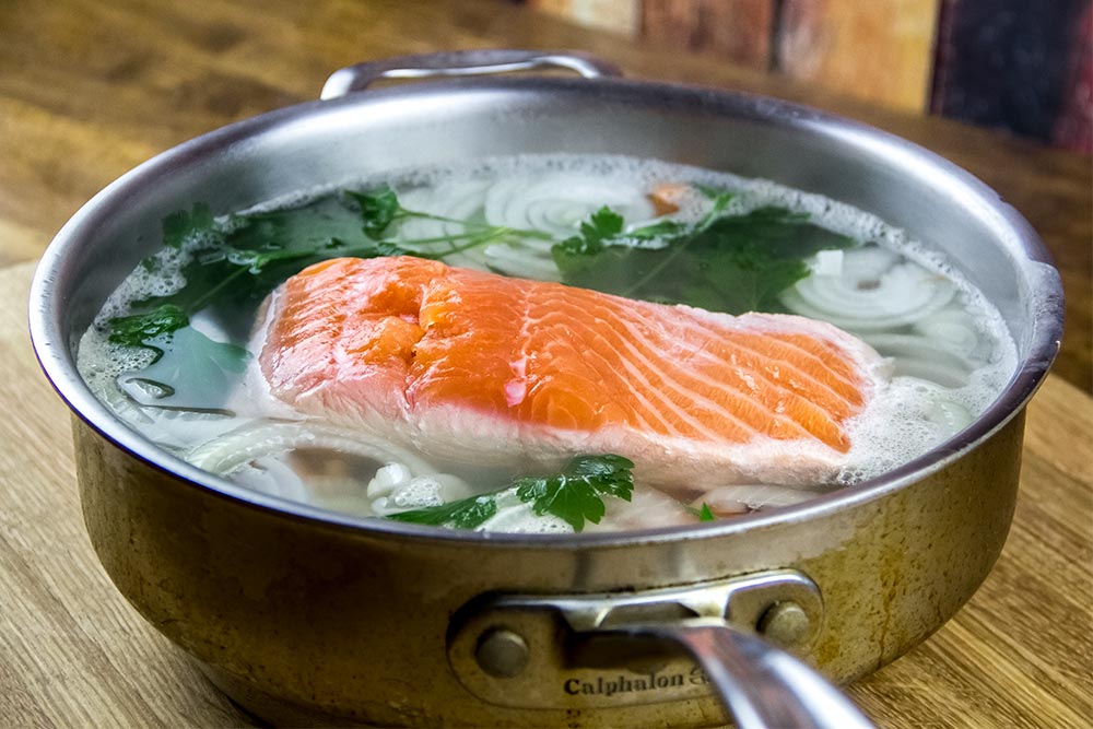 Poached Salmon with Cucumber & Dill Sauce Recipe by WilliamsSonoma