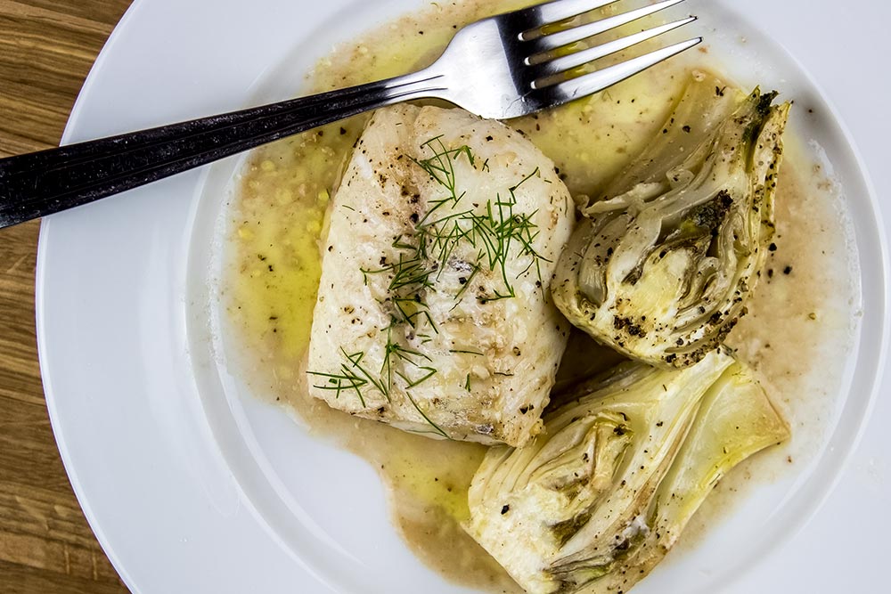 Roasted Cod with Fennel, Garlic & Sherry Recipe by WilliamsSonoma