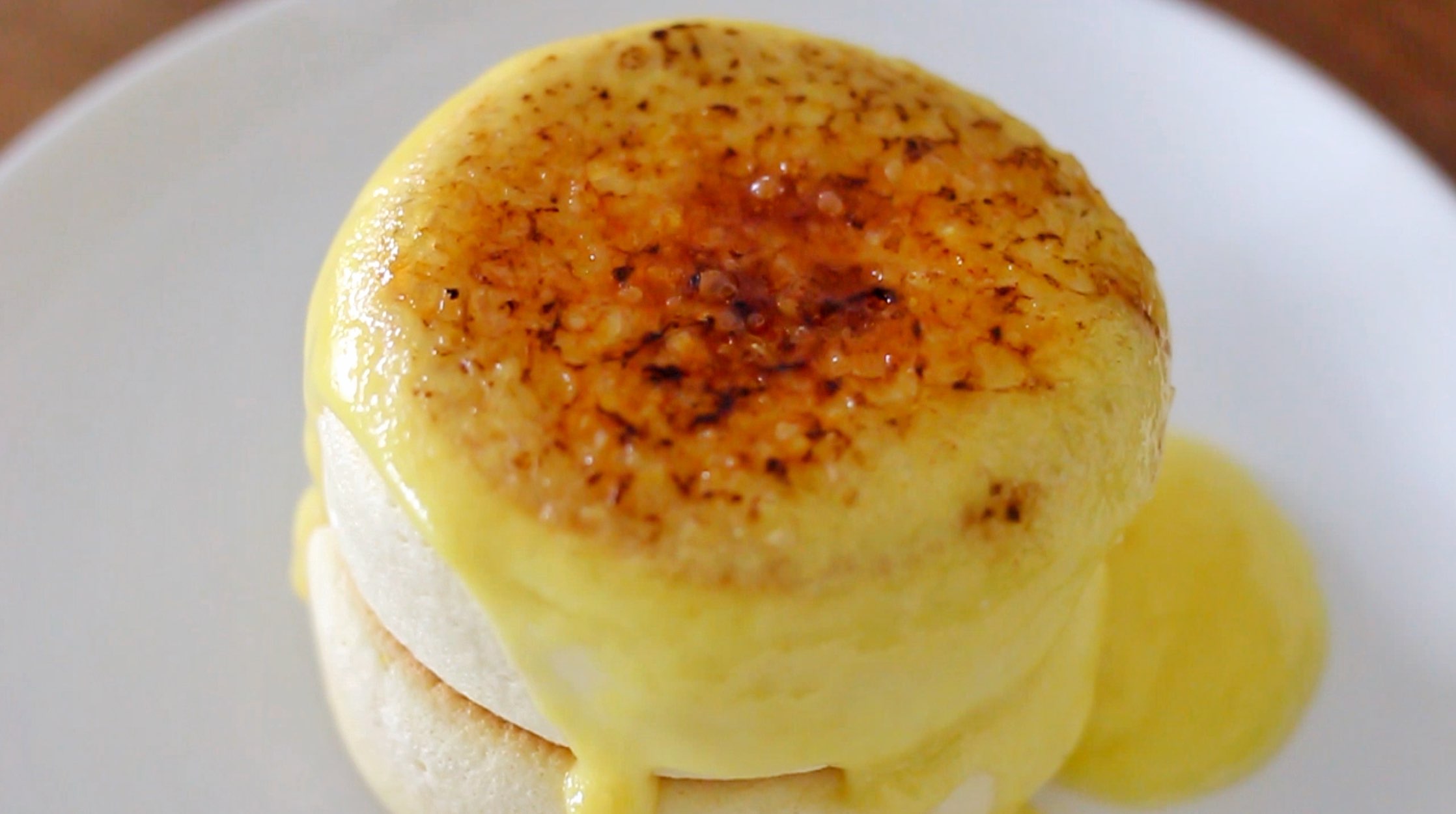 Crème Brûlée Souffle Pancakes INDY ASSA