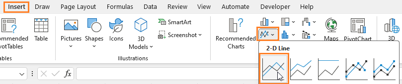 Create a Multiple Series Line Chart that Highlights Only One Line