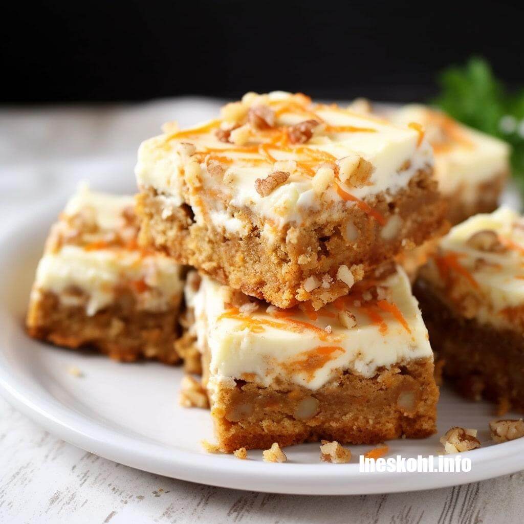 Carrot Cake Bars Recipe InesKohl Kitchen
