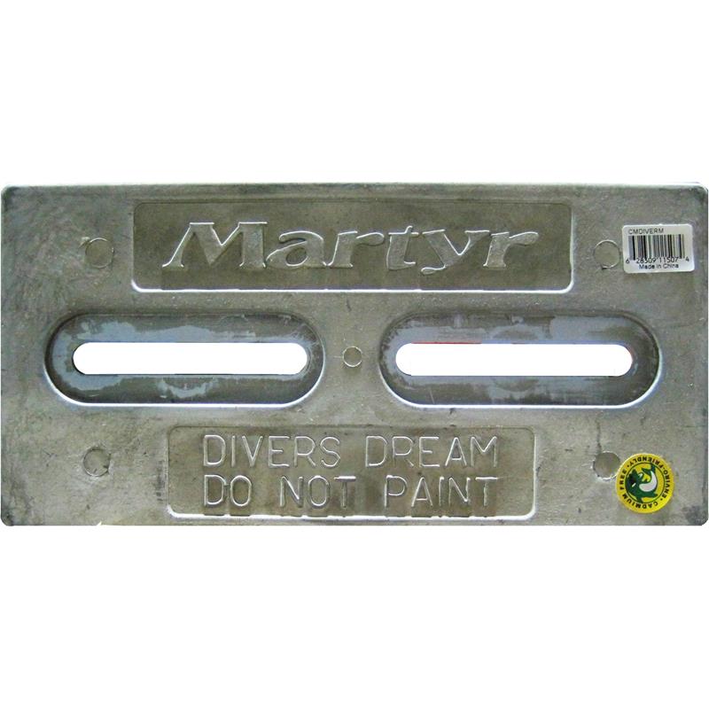 Martyr CMDIVERZ 12 in. x 6 in. Divers Dream Zinc Hull Anode