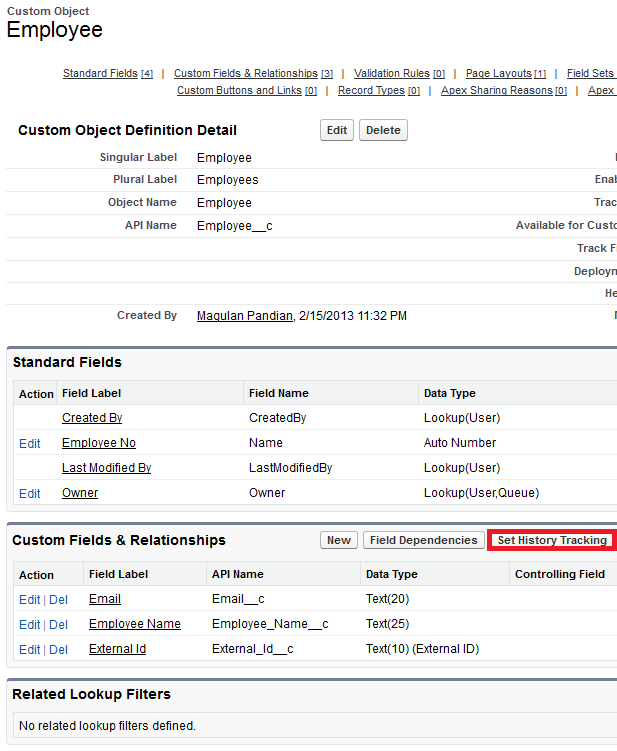 Field history tracking in Salesforce InfallibleTechie
