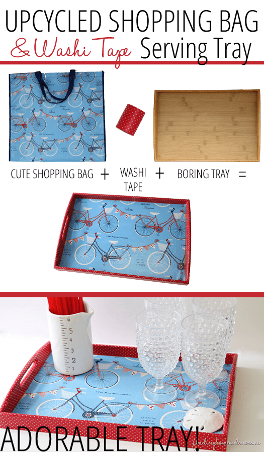 Upcycled Shopping Bag Serving Tray Infarrantly Creative