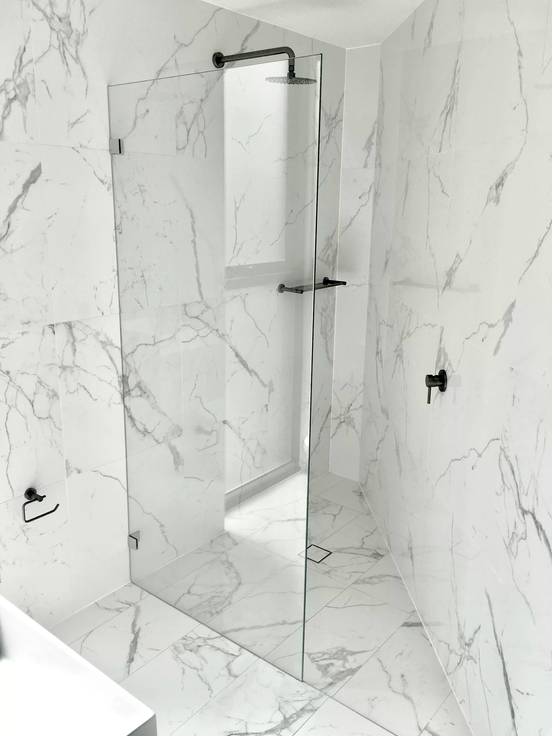 Frameless Corner Shower Screen Sydney › Infinity Glass Sydney