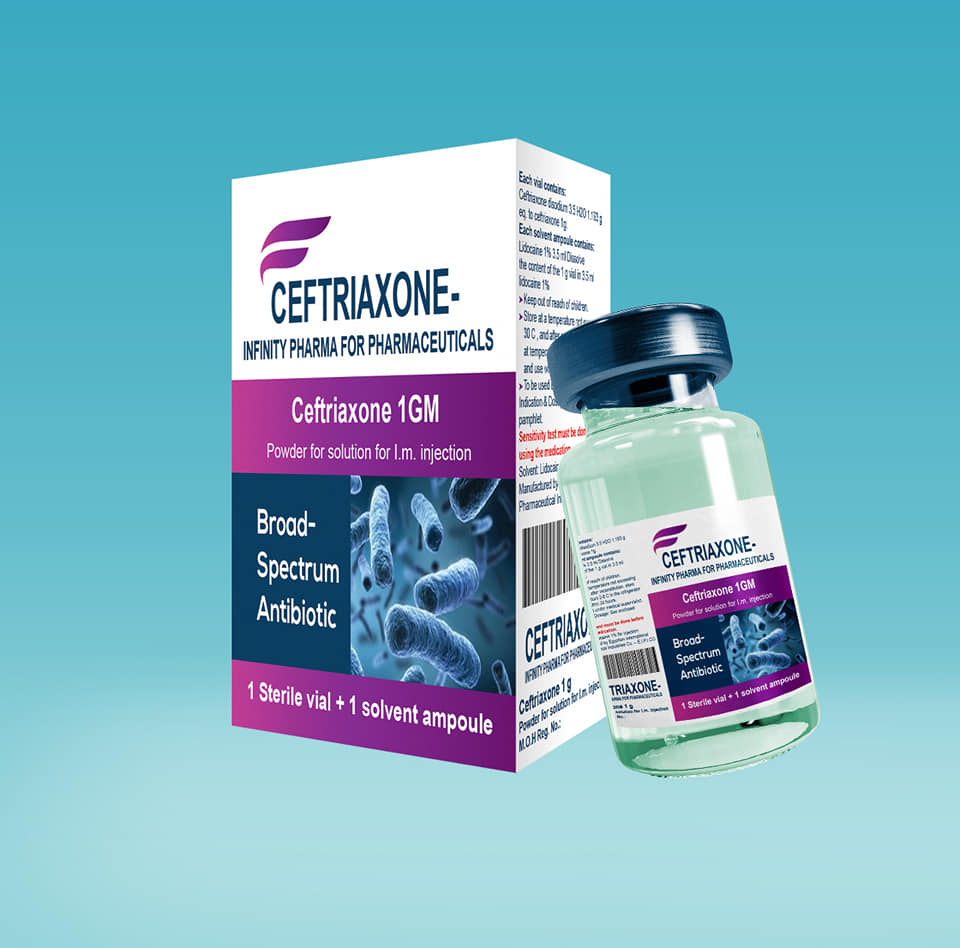 Ceftriaxone 1GM Vial Infinity Pharma Eg
