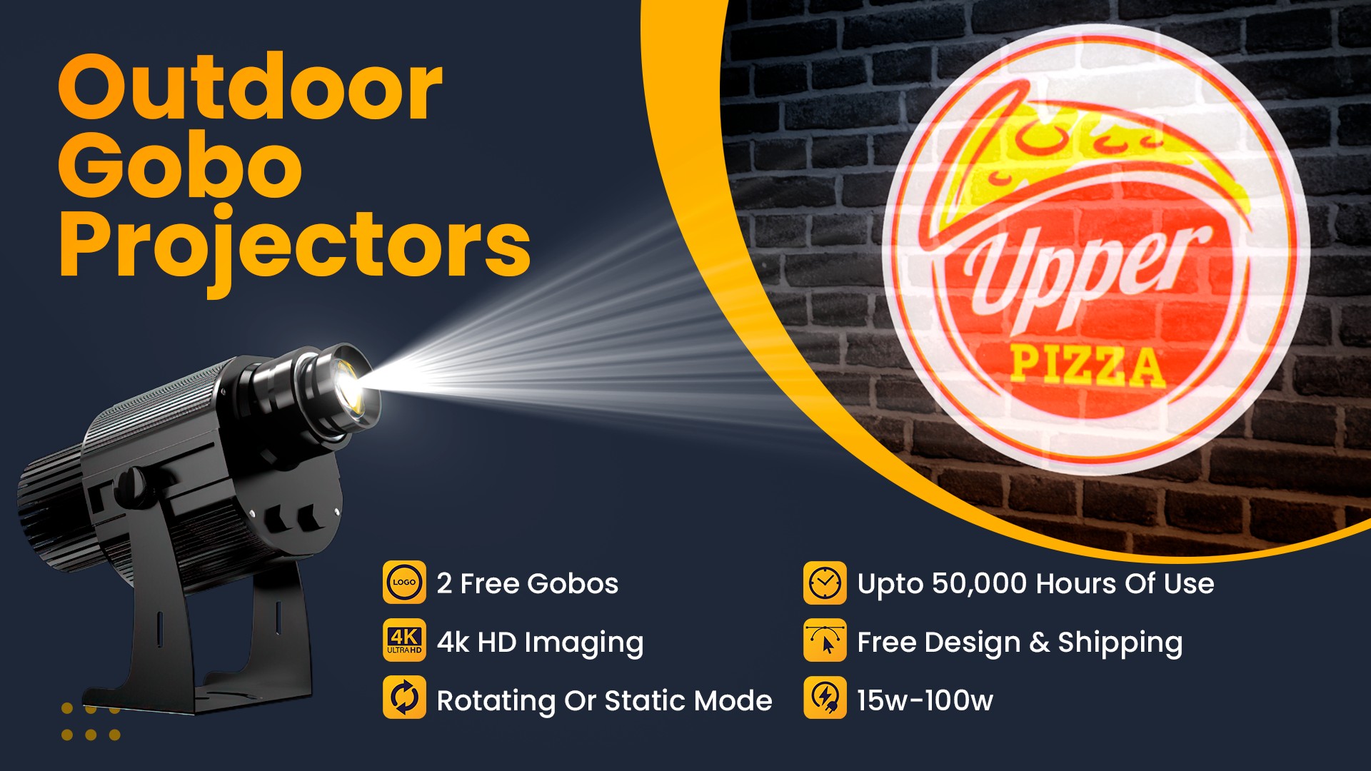Outdoor Custom Gobo Projectors ∞ Join the Gobo Revolution! Infinity