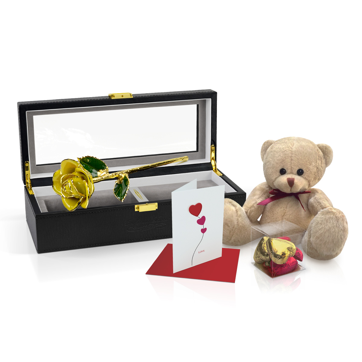 Yellow Rosewith Premium Gift Sets Infinity Rose