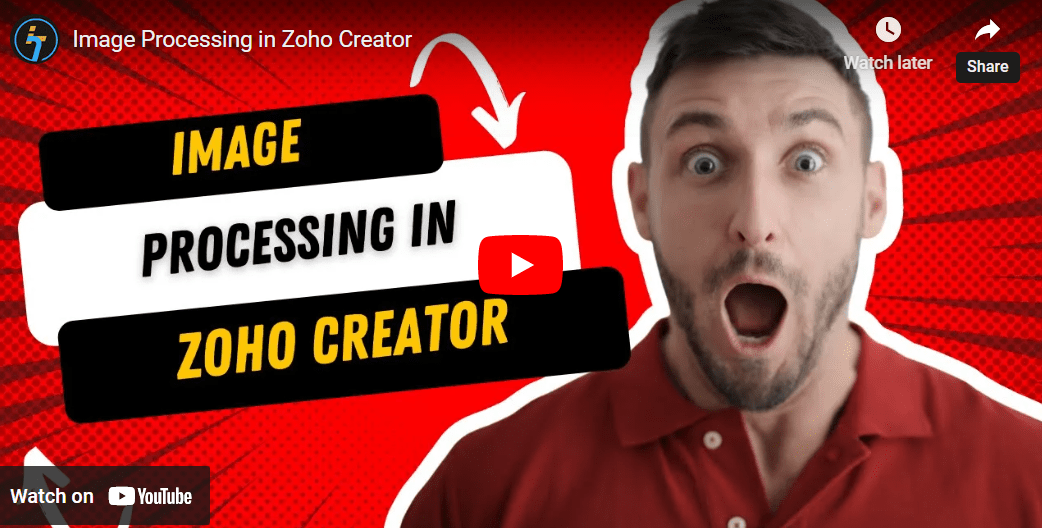Image Processing In Zoho Creator Infitar It Solutions