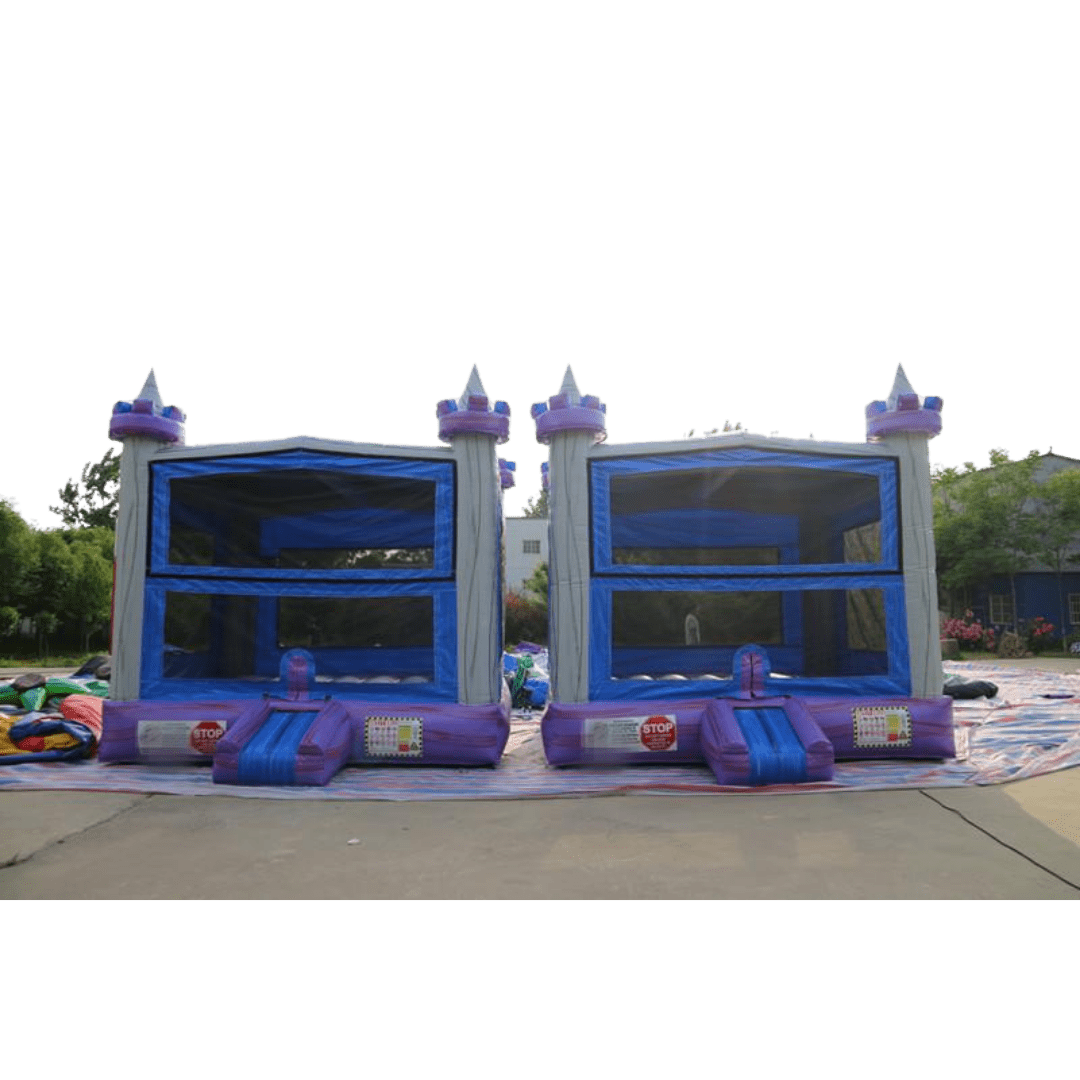 Purple Modular Castle House Whole Sale Bounce Houses Inflatable
