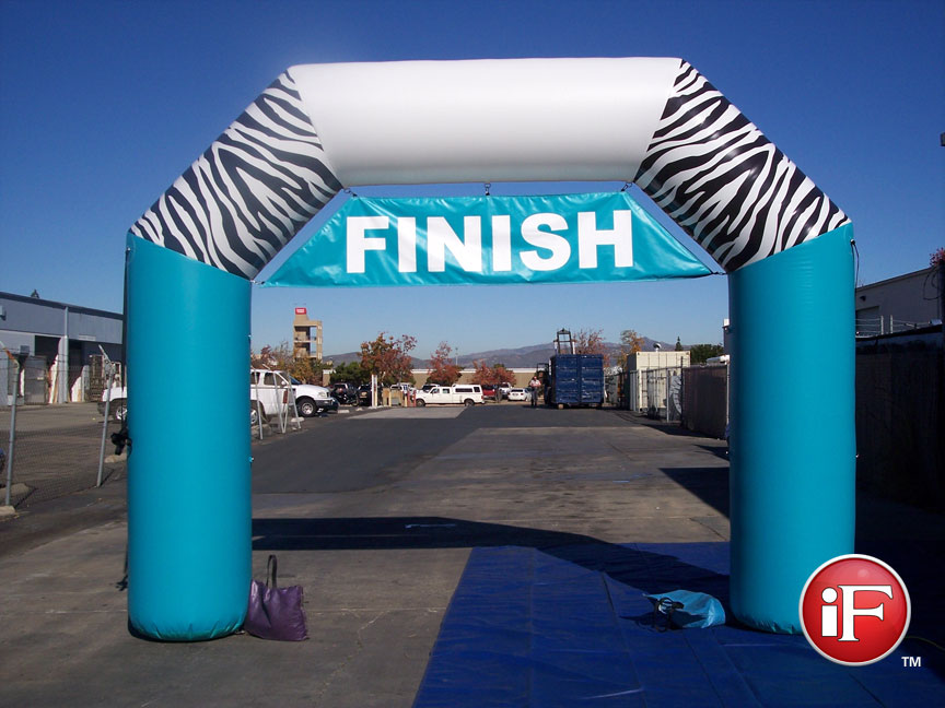 Inflatable Marathon Finish Line Arch, Custom Angle Archway, Event Arch