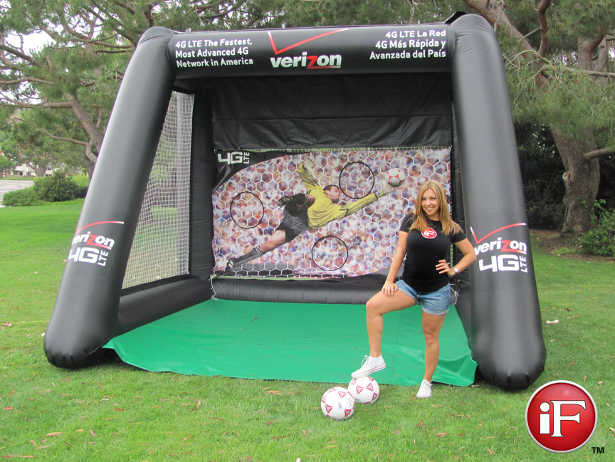 Inflatable Soccer Field Goal, Blow Up Sports Games, Verizon Wireless