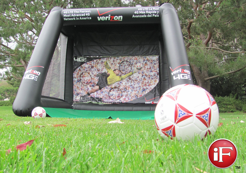 Inflatable Soccer Field Goal, Blow Up Sports Games, Verizon Wireless