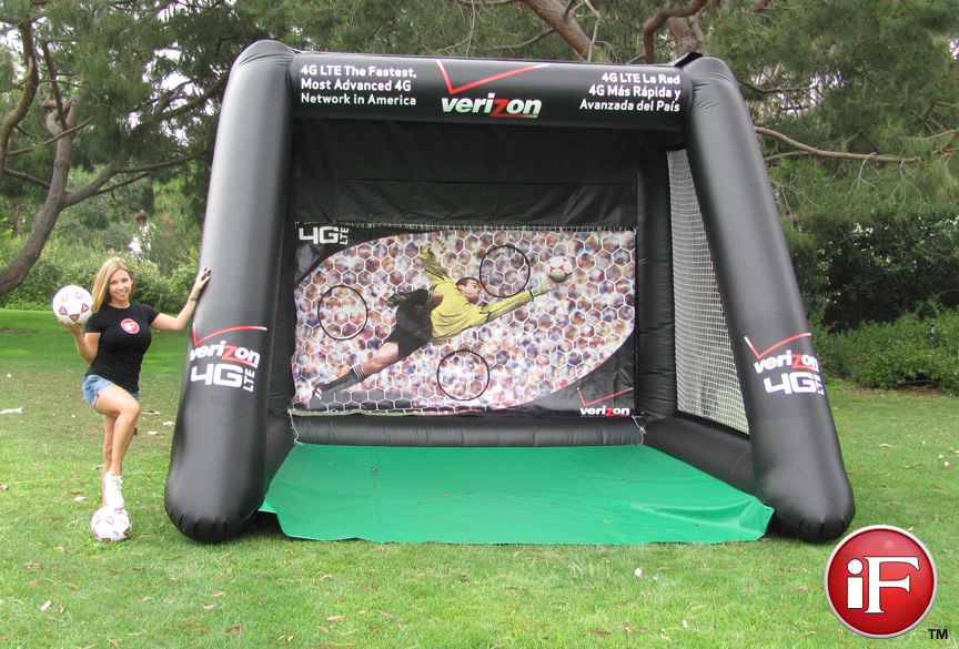 Inflatable Soccer Field Goal, Blow Up Sports Games, Verizon Wireless