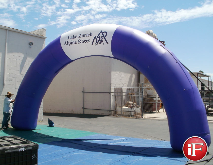 Inflatable Arch, Custom Blow Up Archway, Alpine Runners of Lake Zurich