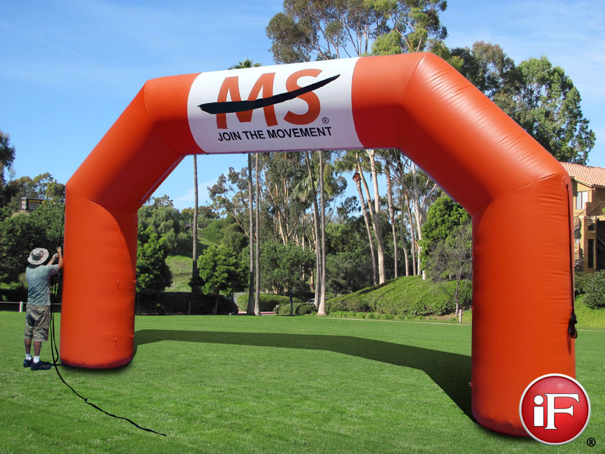 Inflatable Finish Line Arch, Custom Race Arches, MS Society LA