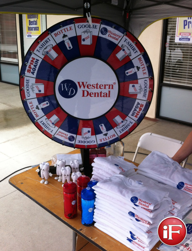 Custom Table Top Prize Wheel, Promotional Prize Wheels, Western Dental