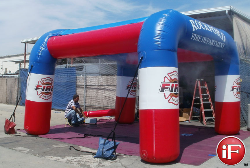 Inflatable Misting Tent, Custom Mist Tents, Rockford Fire Department