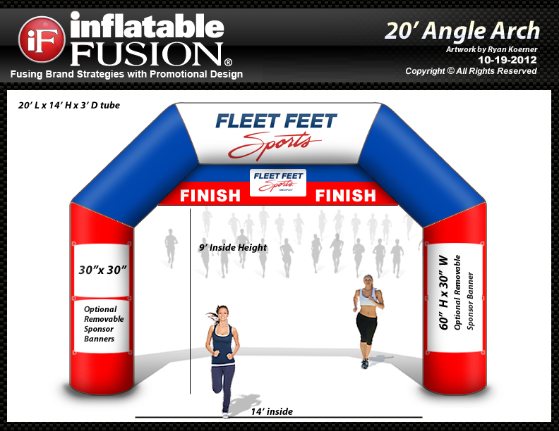 Finish Line Archway, Start Line Arch, Fleet Feet Sports Kingsport