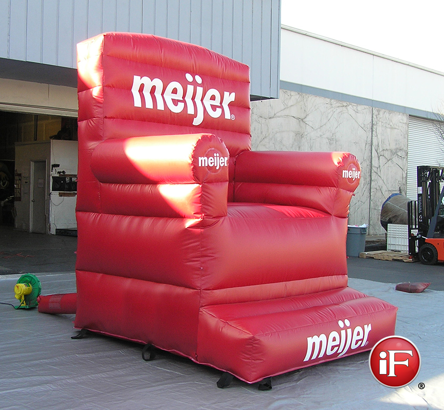 Custom Inflatable Chair, Giant Balloon Chair, Custom Event Inflatables