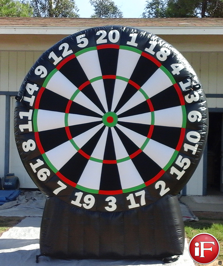 inflatable dart board, giant dart board game, giant inflatable dart board