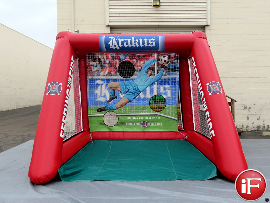 inflatable soccer game, inflatable soccer, soccer goal, inflatable goal